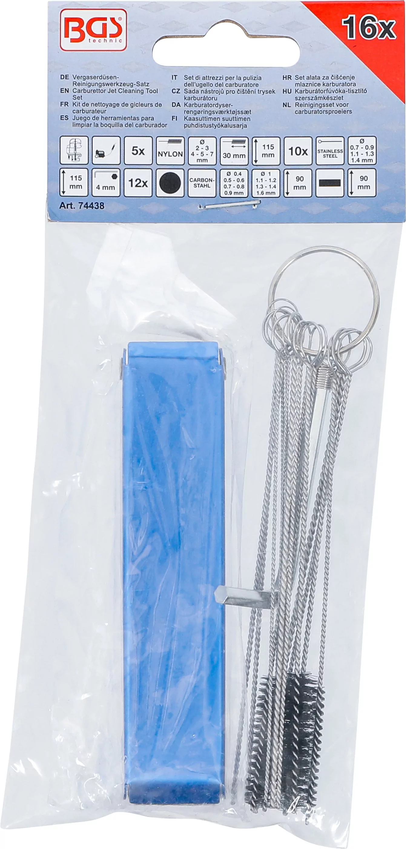 Vergaserdüsen-Reinigungswerkzeug-Satz | 16-tlg.