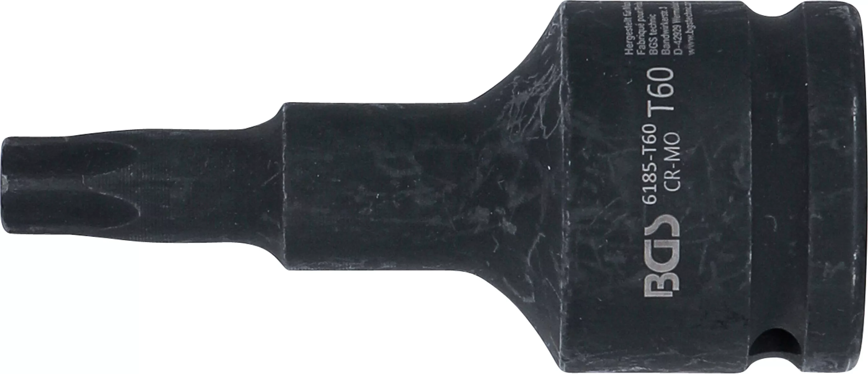 Kraft-Bit-Einsatz | Länge 100 mm | Antrieb Innenvierkant 20 mm (3/4") | T-Profil (für Torx) T60