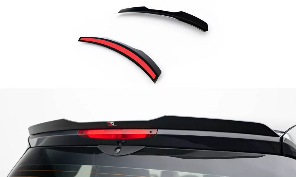 Spoiler CAP Für Brabus Smart Fortwo C451 Facelift Schwarz Hochglanz
