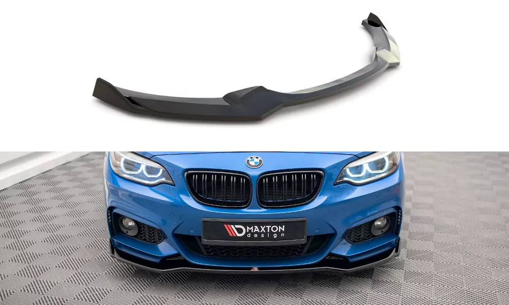 Front Ansatz V.1 Für BMW 2 M-Paket F22 Schwarz Hochglanz