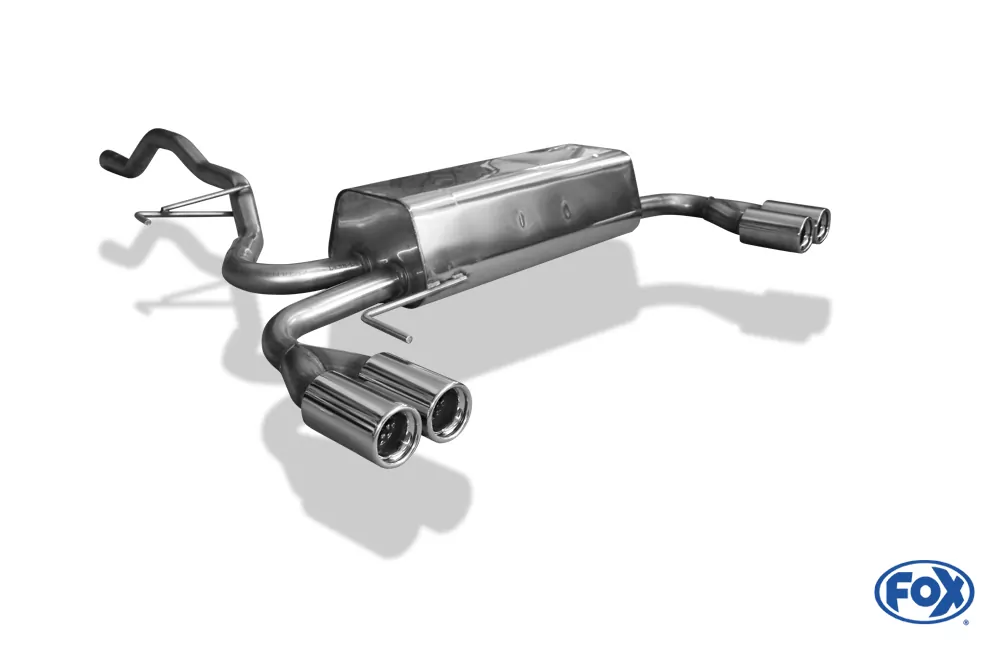 VW Bus T4 Syncro  Endschalldämpfer quer Ausgang rechts/links inkl. Verbindungsrohr mit Halter - 2x76 Typ 13 rechts/links