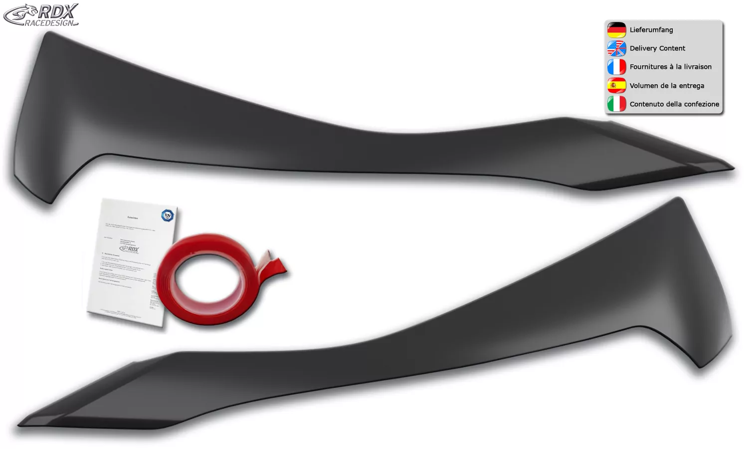 RDX Scheinwerferblenden für RENAULT Captur II (RJB, 2020+) Böser Blick