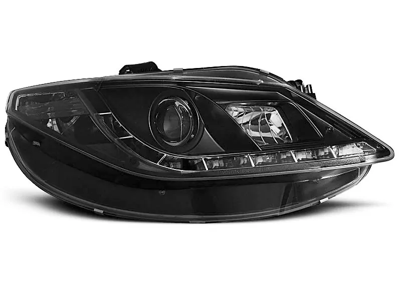 HEADLIGHTS DAYLIGHT BLACK fits SEAT IBIZA 6J 06.08-12