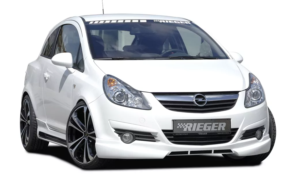 Rieger Spoilerlippe für Opel Corsa D - 3-tür. 07.06-12.10 (bis Facelift) carbon optik