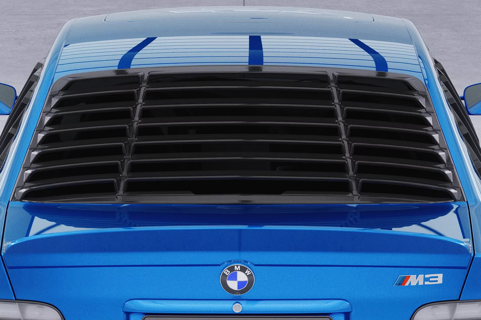 Heckscheibenblende für BMW 3er E36 Coupe HSB111 Schwarz Strukturiert