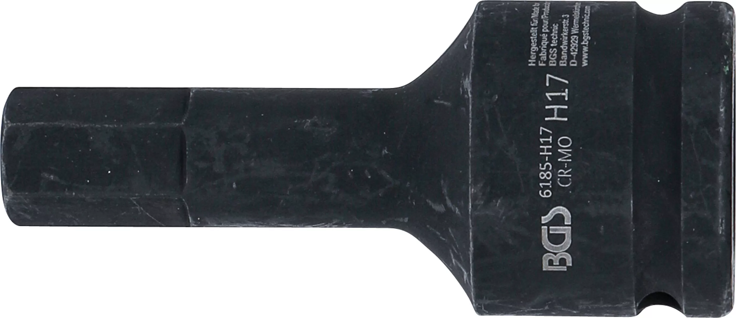 Kraft-Bit-Einsatz | Länge 100 mm | Antrieb Innenvierkant 20 mm (3/4") | Innensechskant 17 mm