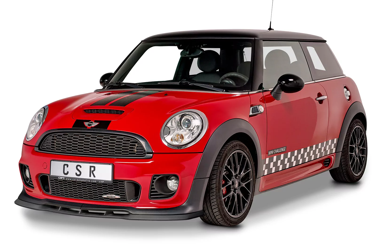 Cup-Spoilerlippe mit ABE für Mini R56 John Cooper Works CSR-CSL454-M Carbon Look (matt)