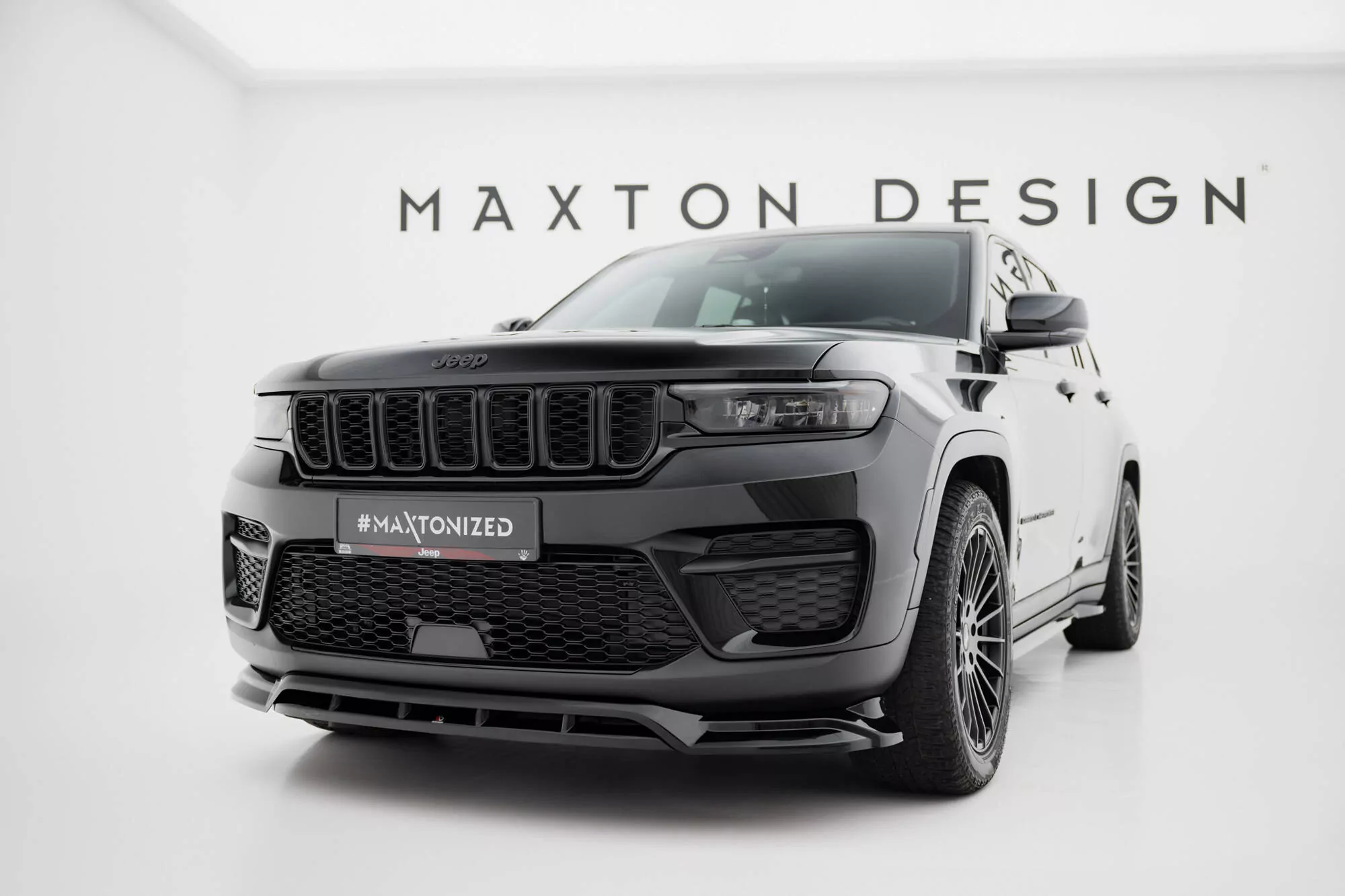 Front Ansatz Für Jeep Grand Cherokee Trailhawk Mk5 Schwarz Hochglanz