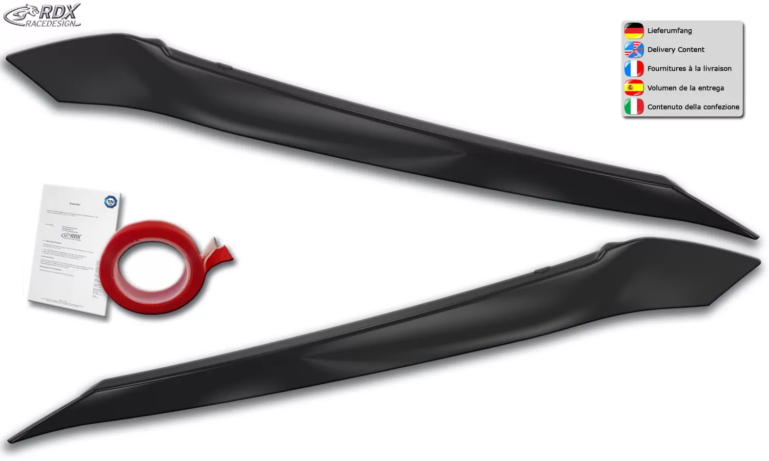 RDX Scheinwerferblenden für VW Polo 2G AW (2017+) Böser Blick