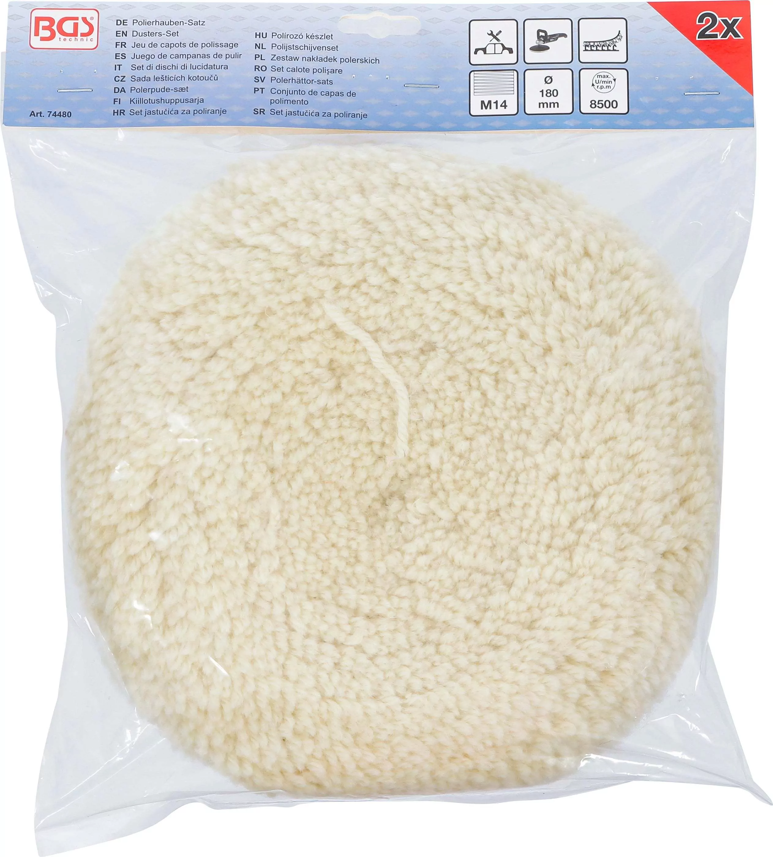 Polierhauben-Satz | Ø 180 mm | 2-tlg.