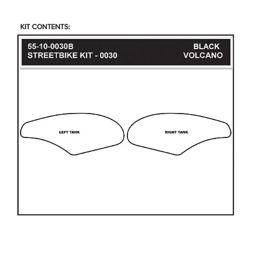 Stompgrip Traction Pad Volcano für Kawasaki Ninja ZX-10R 04-07 Schwarz