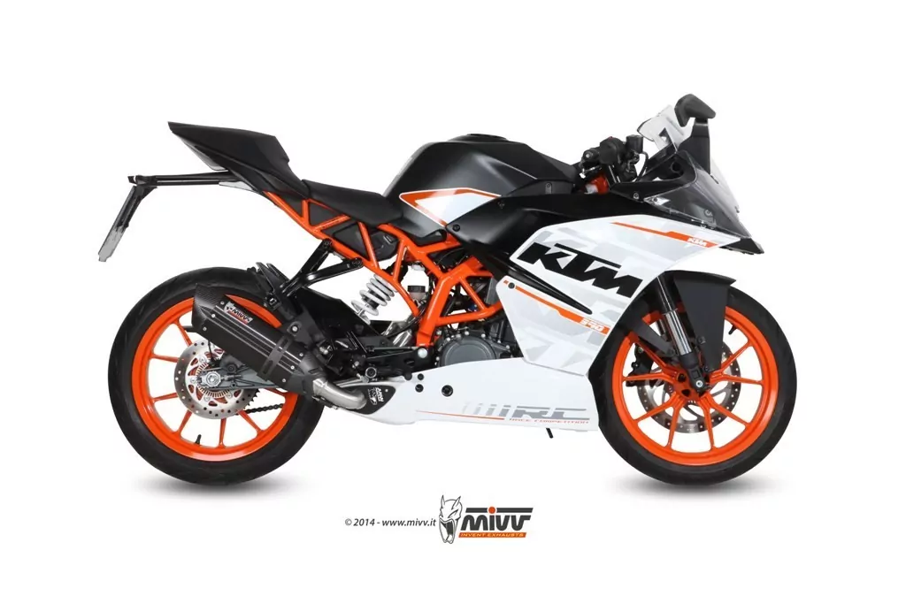 MIVV Komplettanlage 1x1 SUONO In Edelstahl Schwarz Für KTM RC 390 14-