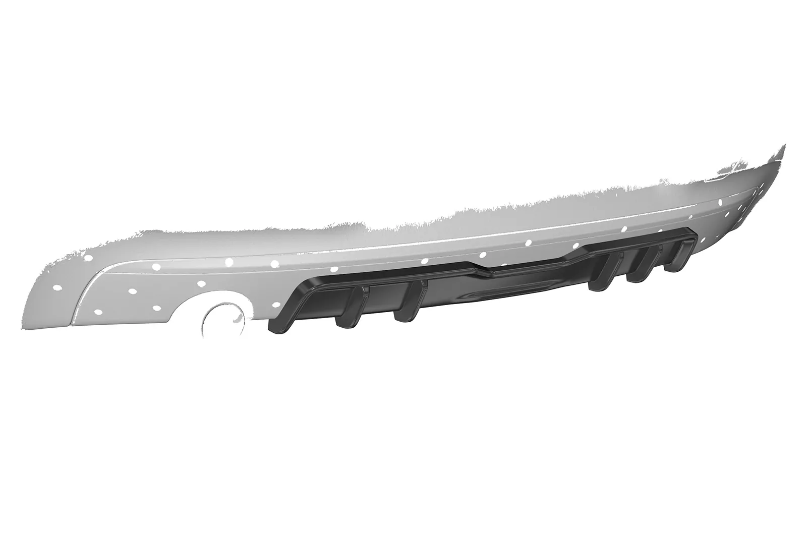 Heckansatz für BMW 1er F20 / F21 HA433 Schwarz Strukturiert