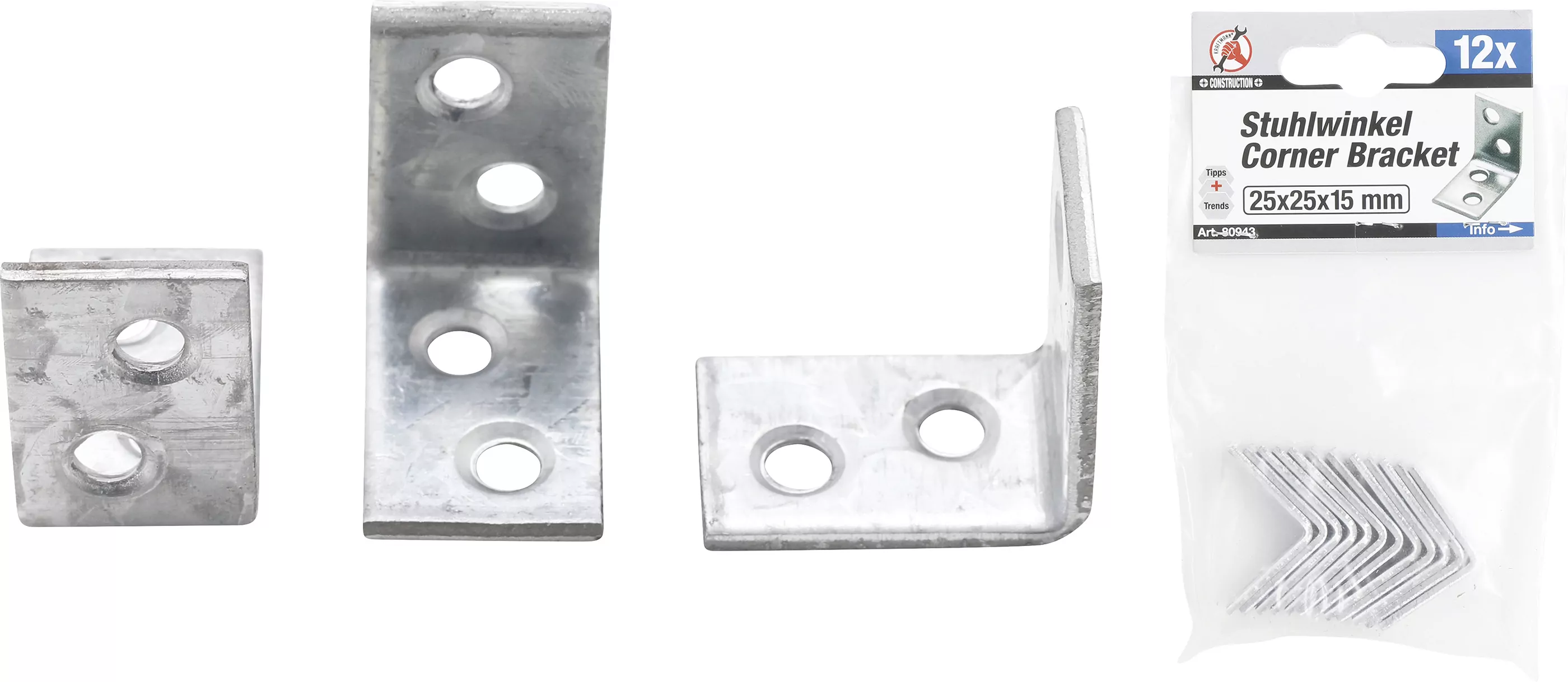 Stuhlwinkel | 25 x 25 x 15 mm | 12-tlg.