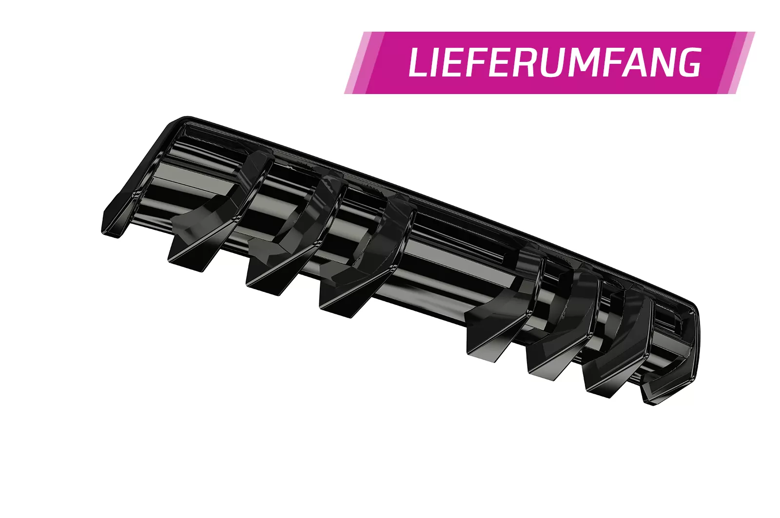 Heckansatz für Kia Rio 4 (YB) HA458 Schwarz Strukturiert