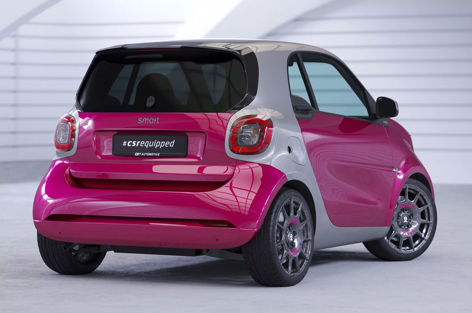 Heckflügel mit ABE für Smart Fourtwo (453) HF815 Strukturiert (schwarz matt)