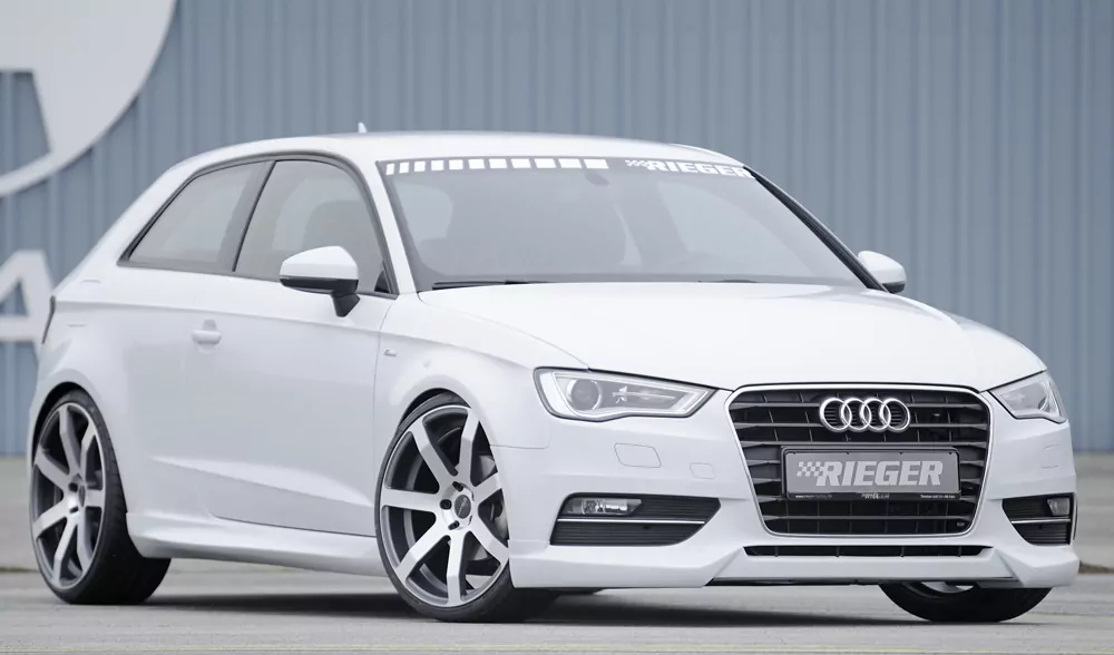 Rieger Spoilerlippe für Audi A3 (8V) - 5-tür. (Sportback 8VA) 07.12-08.16 (bis Facelift) carbon optik