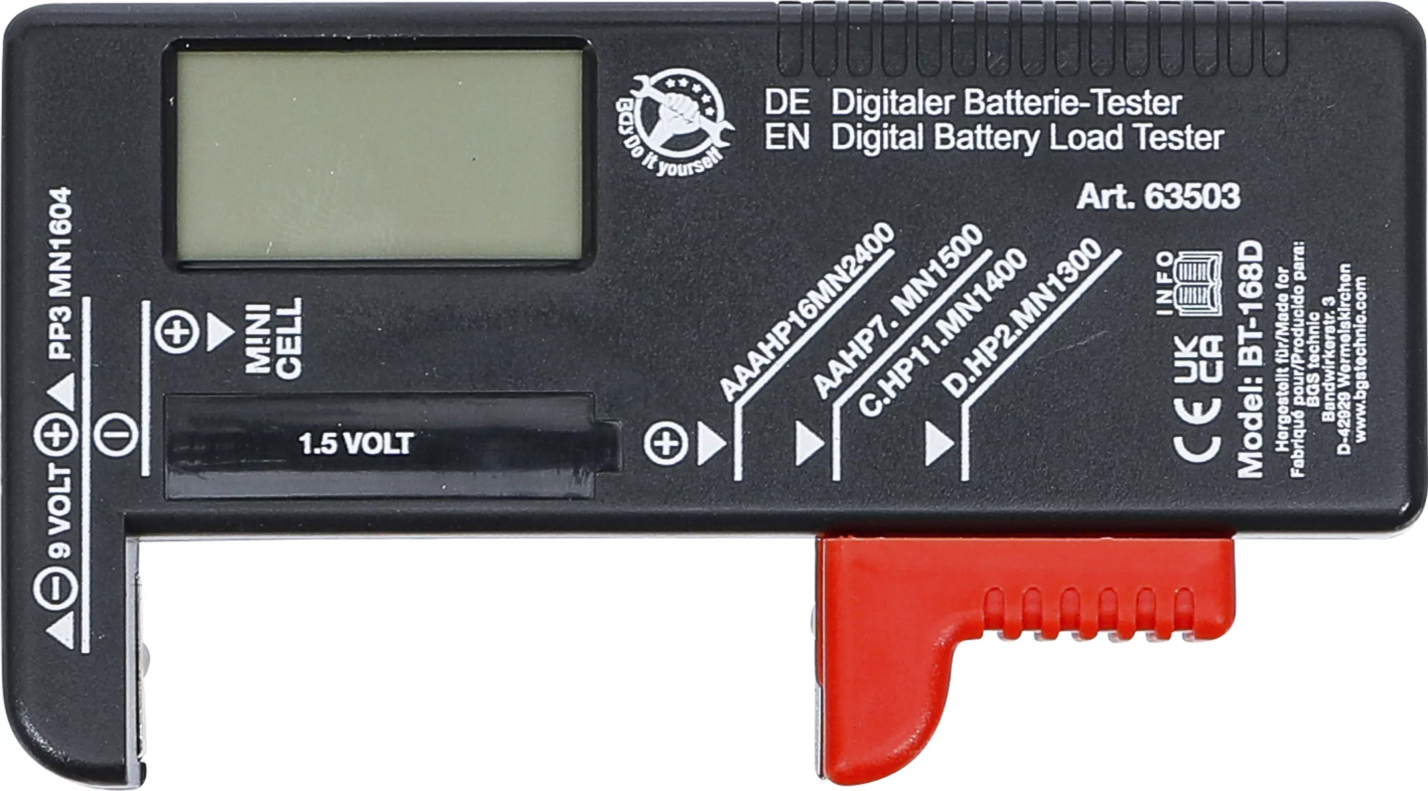 Digitaler Batterie-Tester | 1,5 V / 9 V