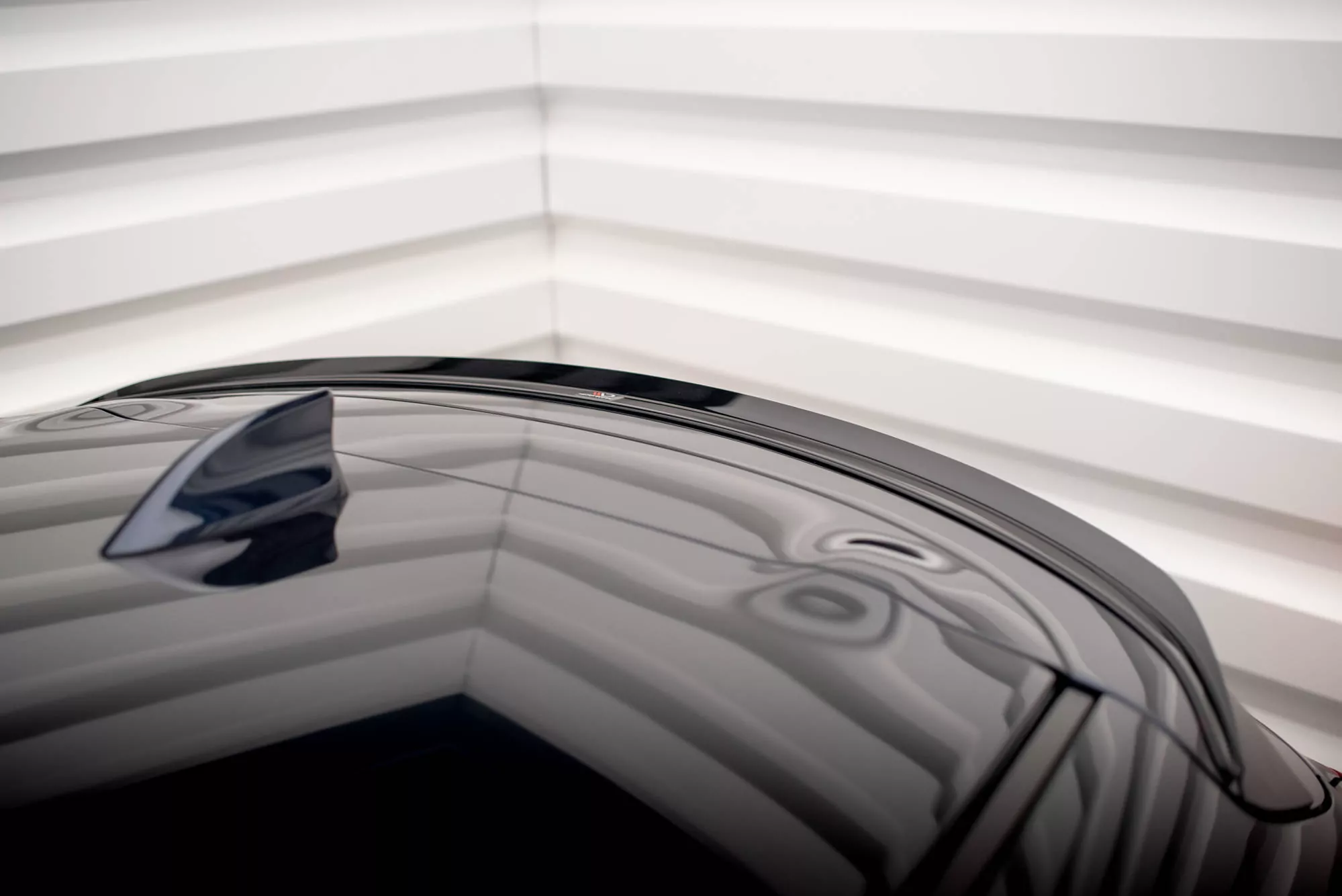 Spoiler CAP Passend Für Passend Für Mazda 3 BM (Mk3) FL Schwarz Hochglanz Schwarz Hochglanz