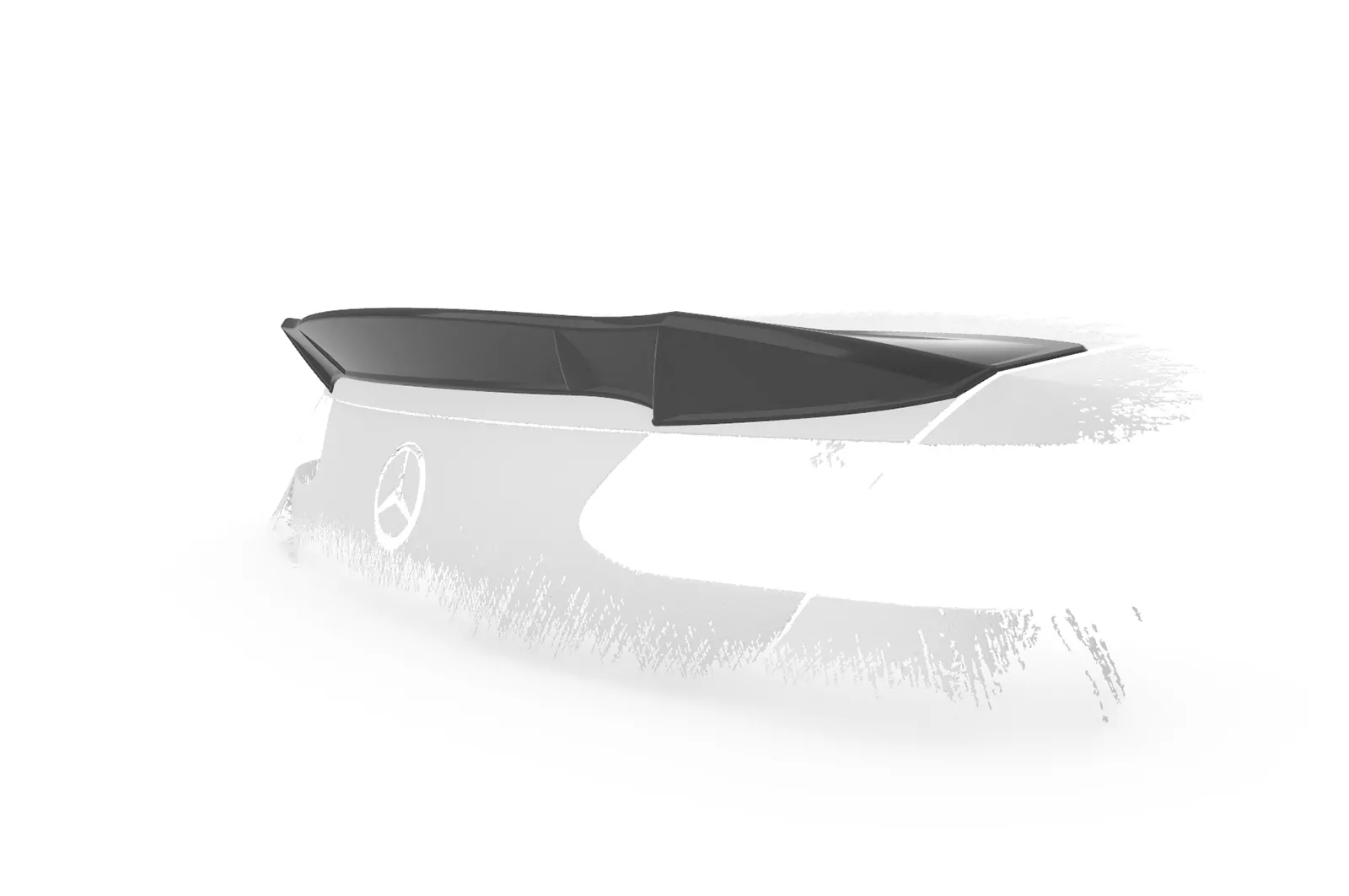 Heckflügel mit ABE für Mercedes Benz E-Klasse (A238) Cabrio HF977 Schwarz Strukturiert