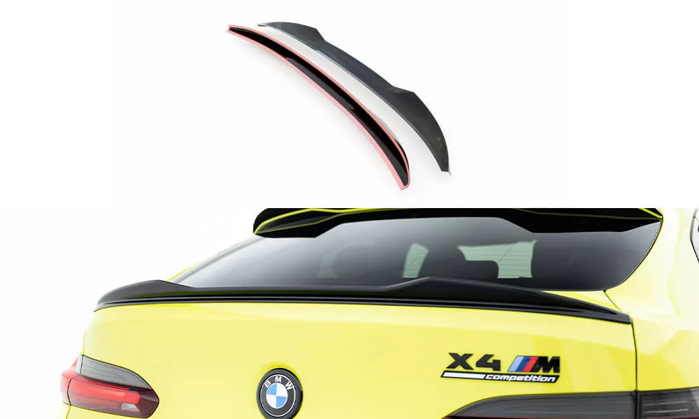Unten Spoiler CAP Für 3D BMW X4 M F98 Facelift Schwarz Hochglanz