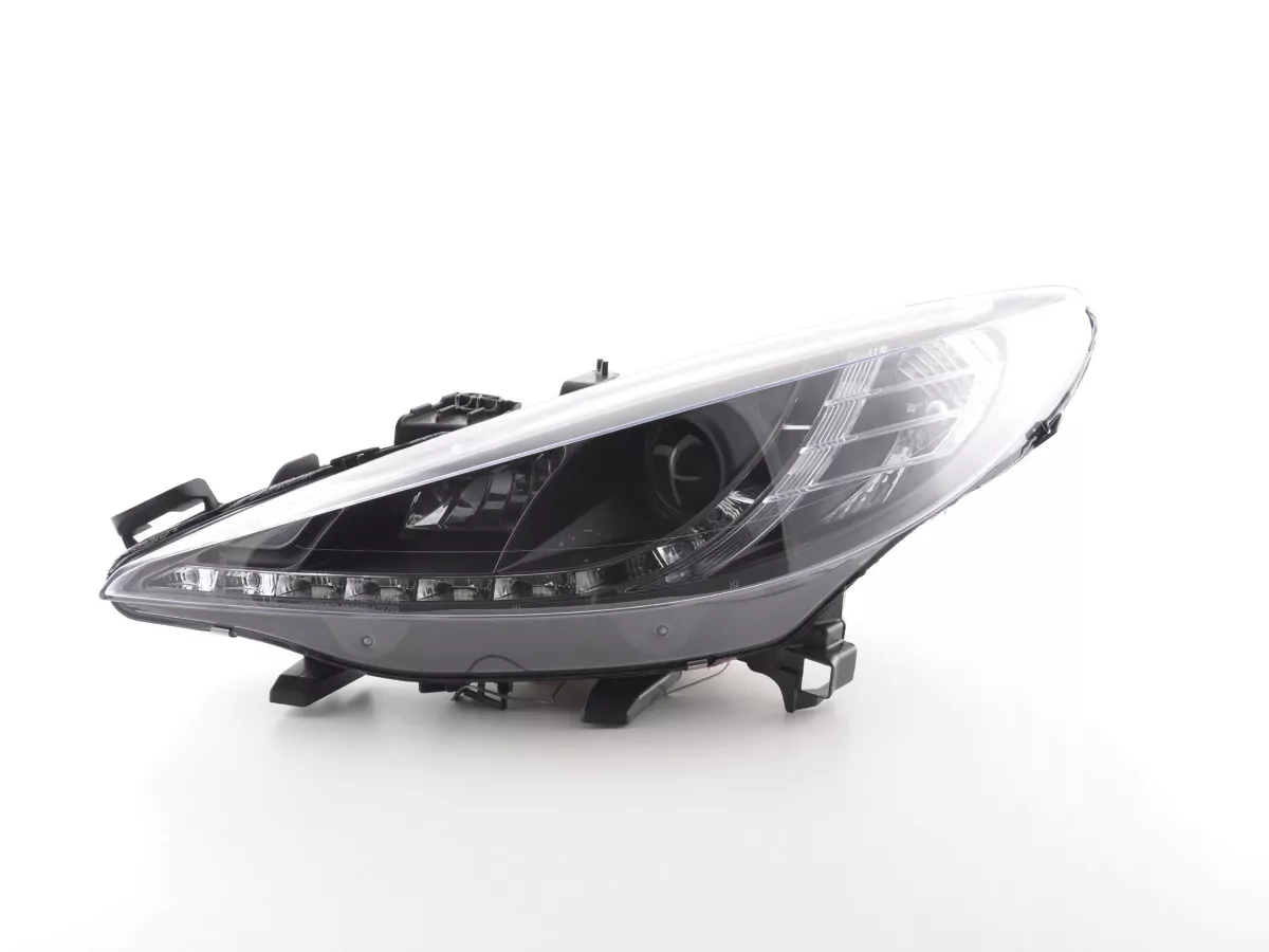 Scheinwerfer Set Daylight LED Tagfahrlicht Peugeot 207 Bj. 06- schwarz für Rechtslenker