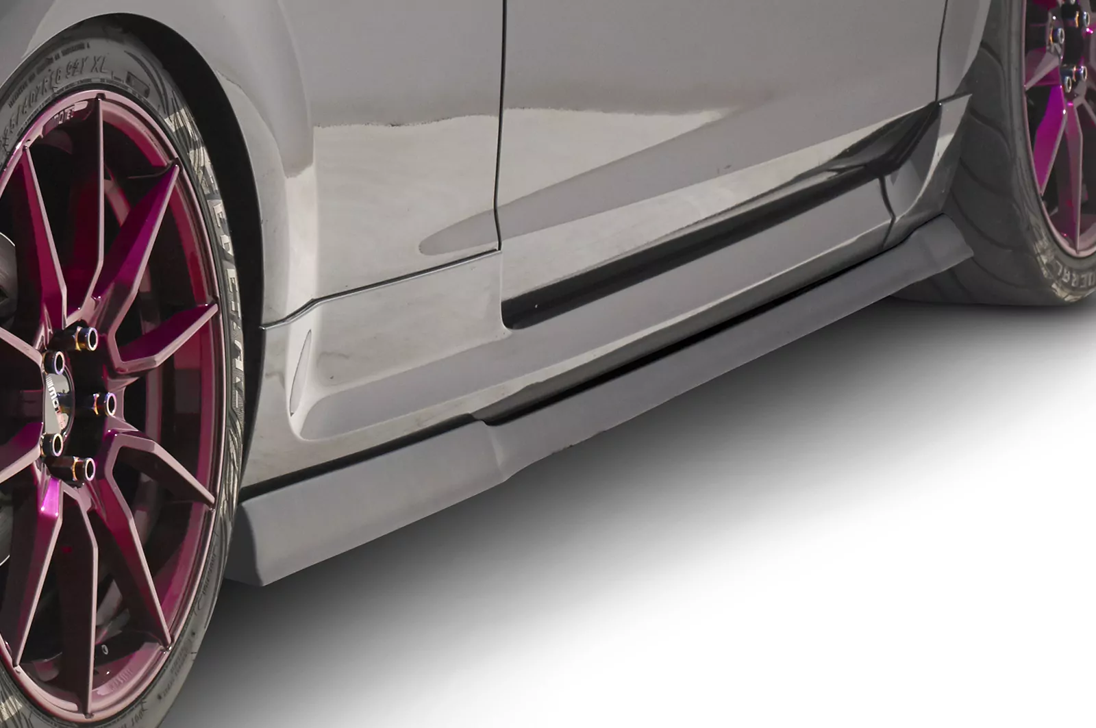 Seitenschweller für Ford Focus MK2 ST / Sport SS478 Schwarz Strukturiert