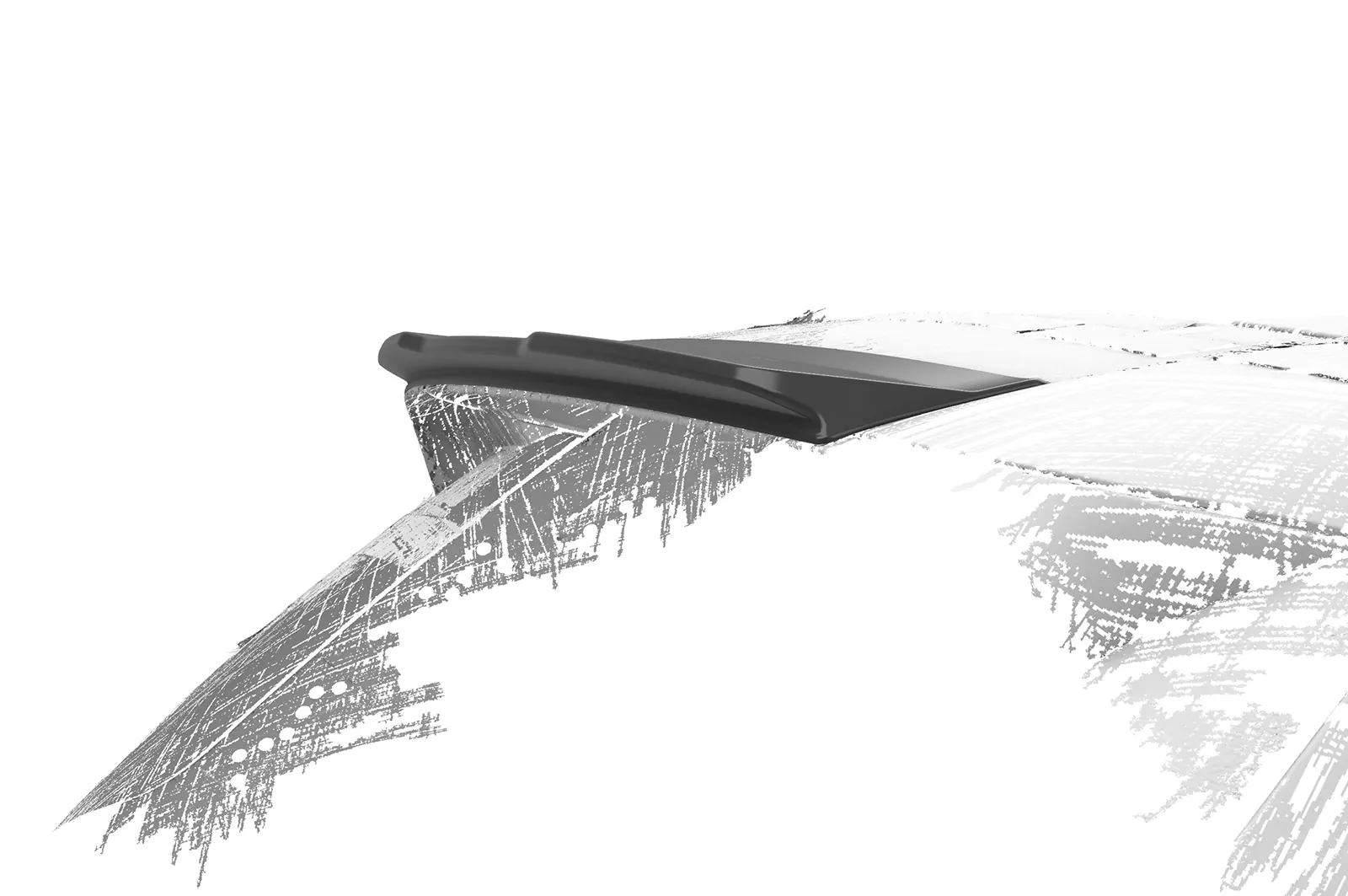 Heckflügel mit ABE für BMW X5 E70 HF037 Schwarz Strukturiert