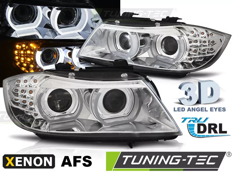 Xenon Headlights Led Drl Chrome Afs Fits Bmw E90/e91 09-11