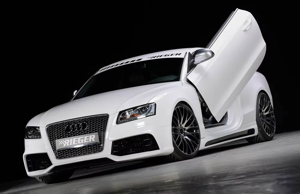 Rieger Spoilerstoßstange für Audi A5 S5 (B8/B81) - Sportback 06.07-07.11 (bis Facelift) carbon optik