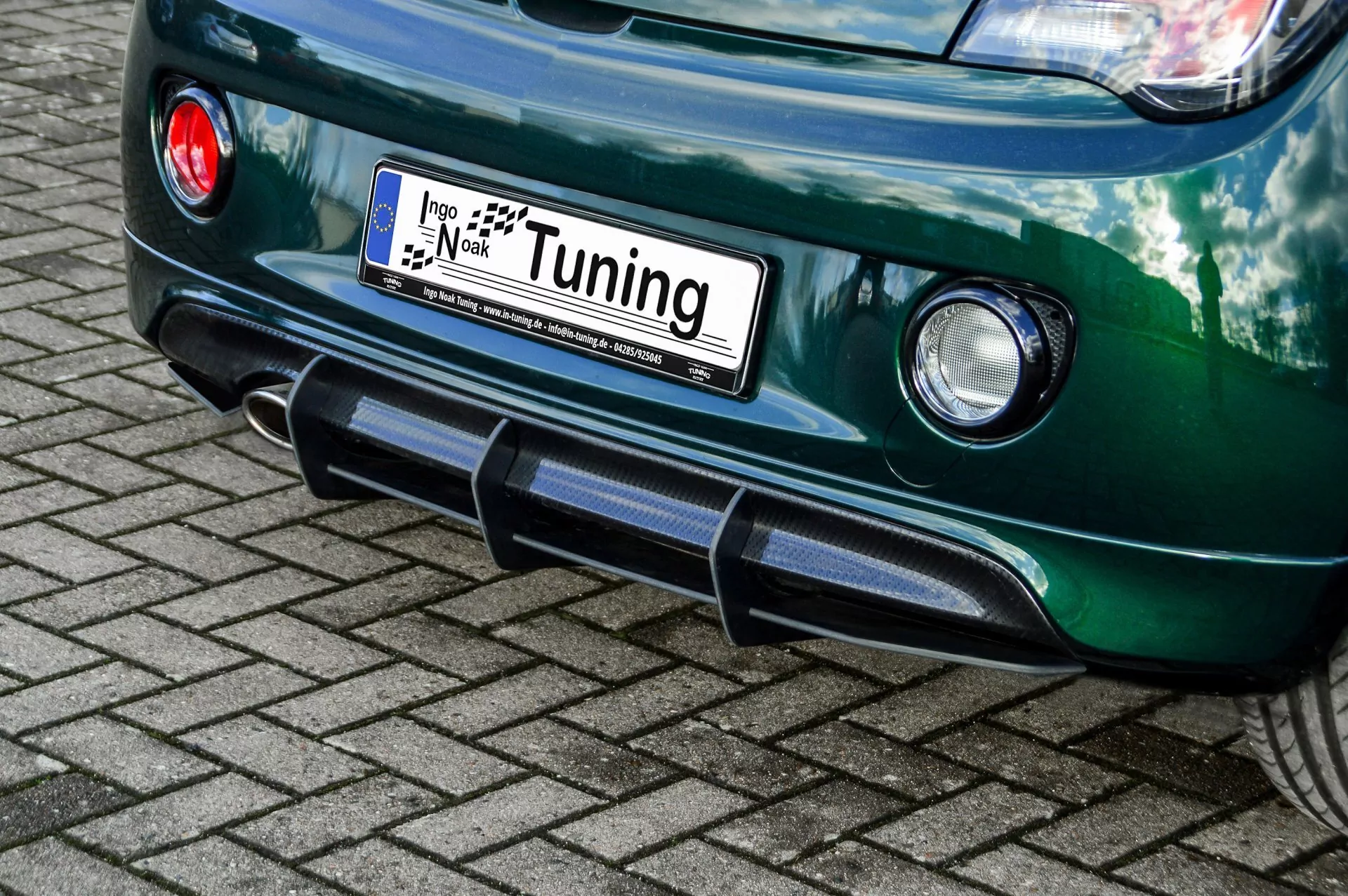 Gefräster Heckansatz mit Finnen für Opel Adam S + OPC-Line ab Bj. 2015-