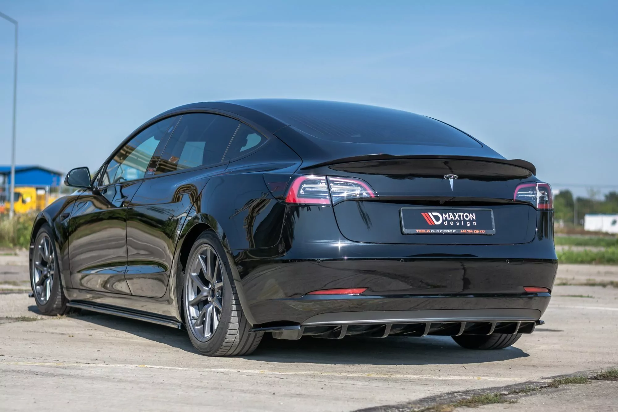 Spoiler CAP Passend Für Passend Für Tesla Model 3 Schwarz Hochglanz Schwarz Hochglanz
