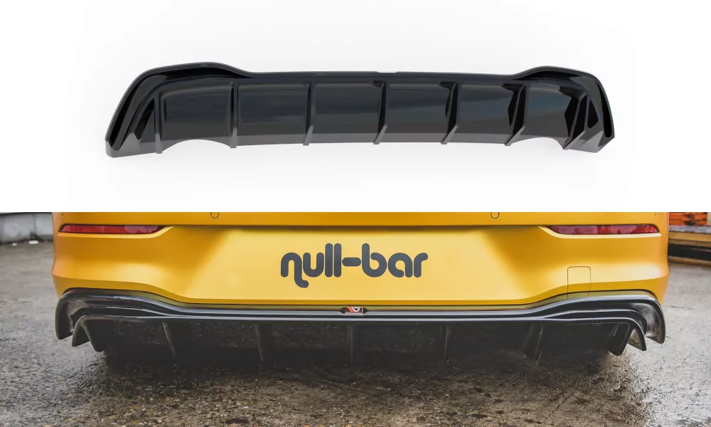 Diffusor Heck Ansatz Passend Für Passend Für VW Golf 8 Schwarz Hochglanz Schwarz Hochglanz