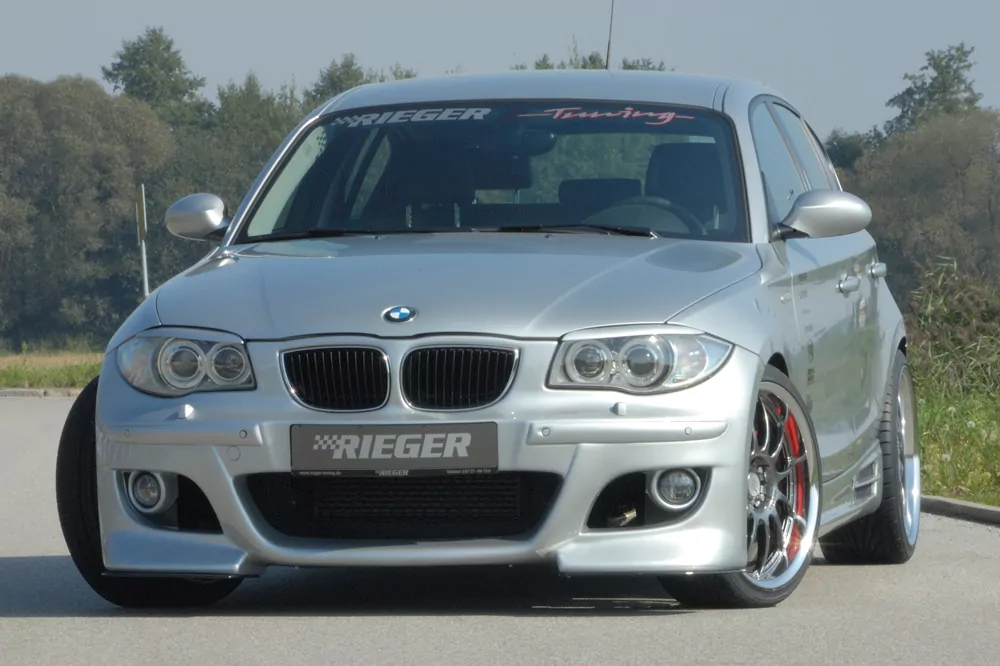 Rieger Spoilerstoßstange für BMW 1er E87  (187 / 1K2/1K4) - 4-tür. 09.04-03.07 (bis Facelift) carbon optik