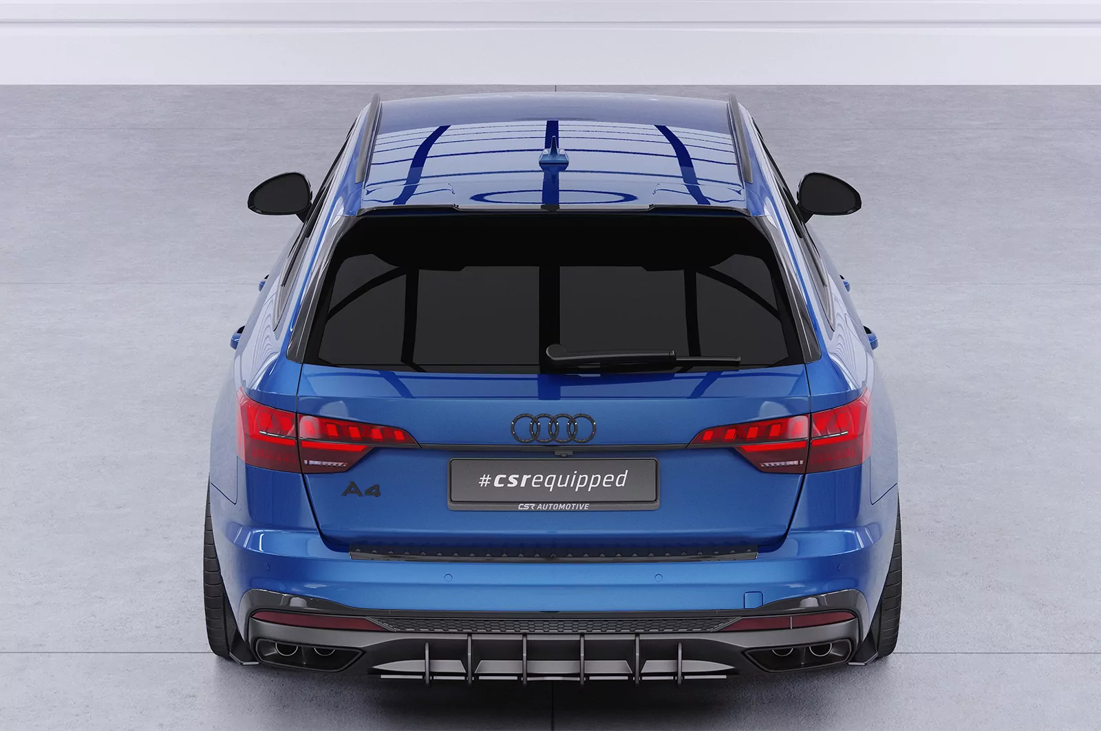 Heckflügel mit ABE für Audi A4 B9 (Typ 8W) Avant HF577 Strukturiert (schwarz matt)