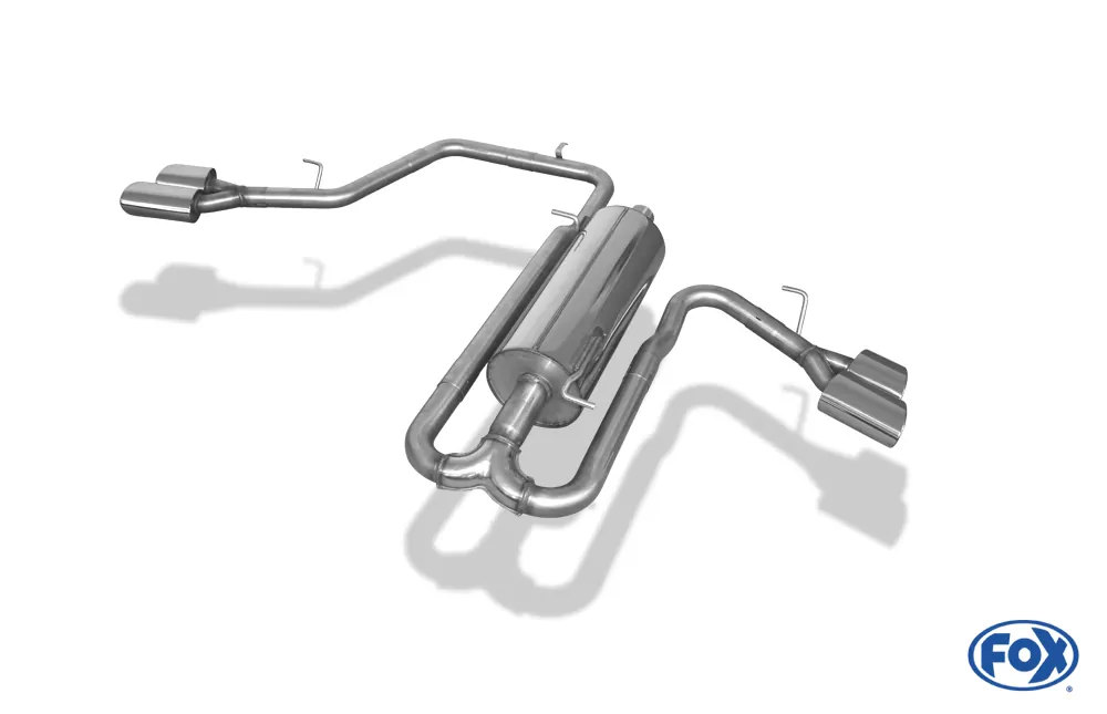 Ford Ranger ab 10/2016 4x4 - Wildtrak  Endschalldämpfer Sidepipe, Ausgang rechts und links am Fahrzeug - 2x115x85 Typ 38 rechts/links