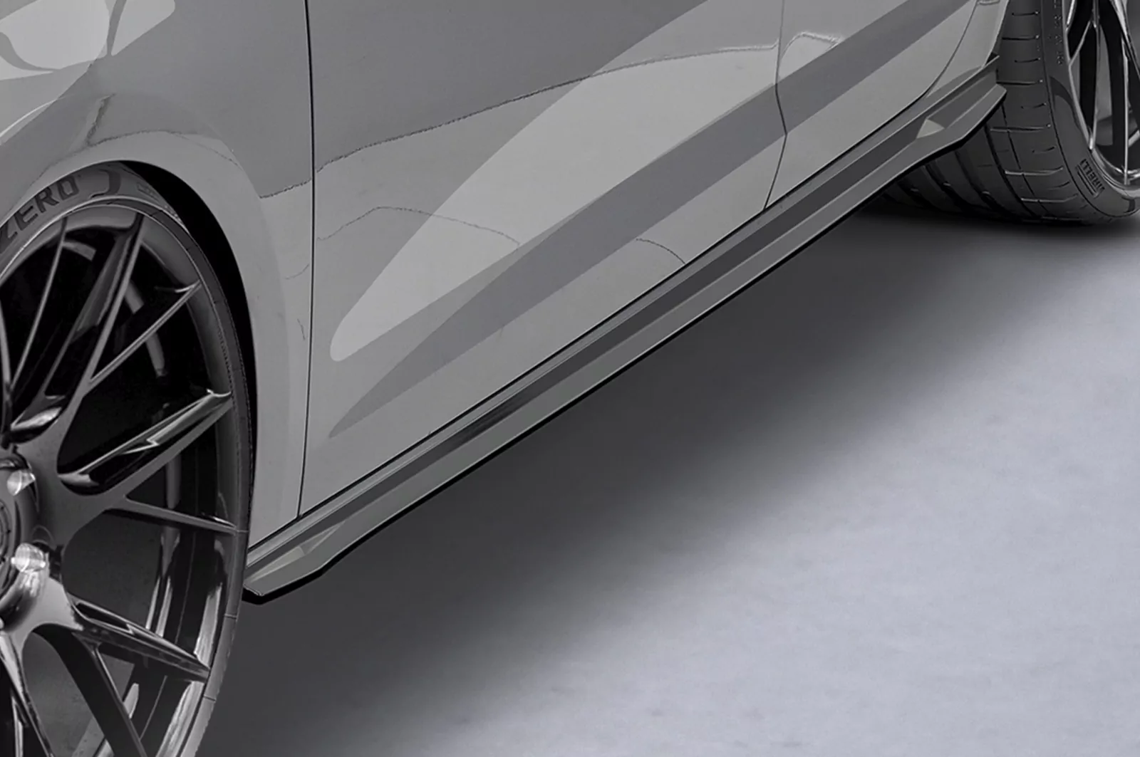 Seitenschweller für Seat Leon 3 (Typ 5F) Cupra/FR SS488 Schwarz Strukturiert