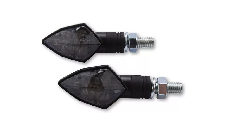 SHIN YO Rock LED Blinker Schwarz/Getönt E-Geprüft (Paar)