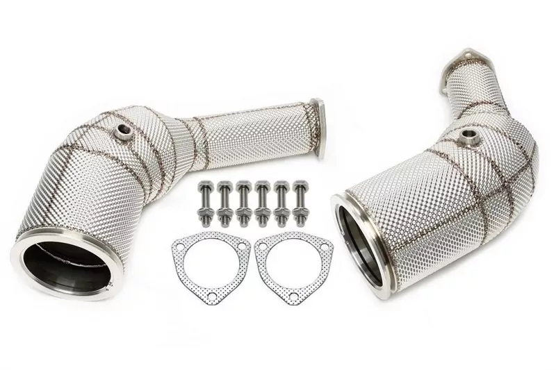 TA Technix Downpipe mit Hitzeschild und Katalysator passend für Audi A6-RS6 C8, A7 Sportback-RS7