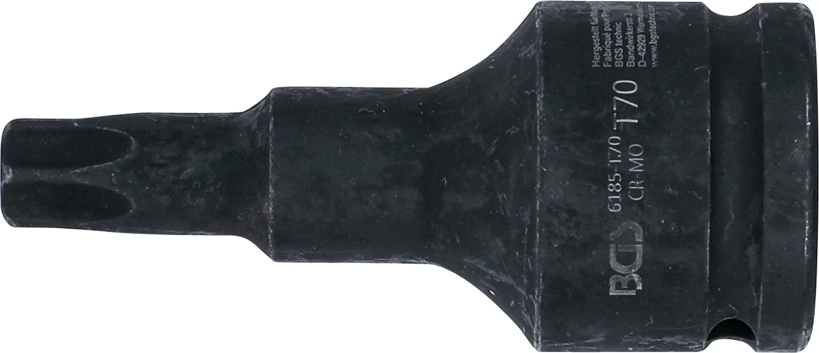 Kraft-Bit-Einsatz | Länge 100 mm | Antrieb Innenvierkant 20 mm (3/4") | T-Profil (für Torx) T70