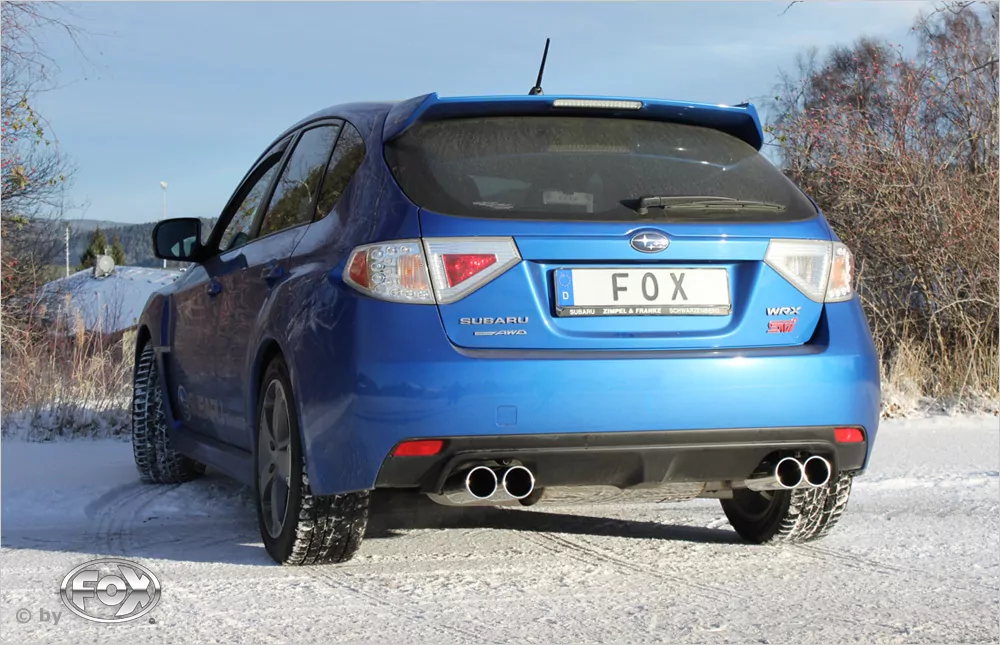 Subaru Impreza GRF 4x4 - WRX  Endschalldämpfer quer Ausgang rechts/links - 2x100 Typ 12 rechts/links