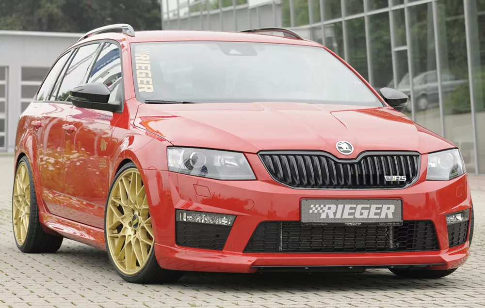 Rieger Spoilerlippe für Skoda Octavia RS (5E) - Combi 06.13-01.17 (bis Facelift) carbon optik