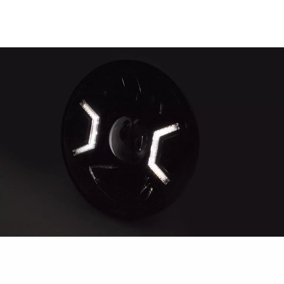 HIGHSIDER pro 7 Zoll Hauptscheinwerfereinsatz Typ 2 LED Schwarz E-Geprüft (1Stck)