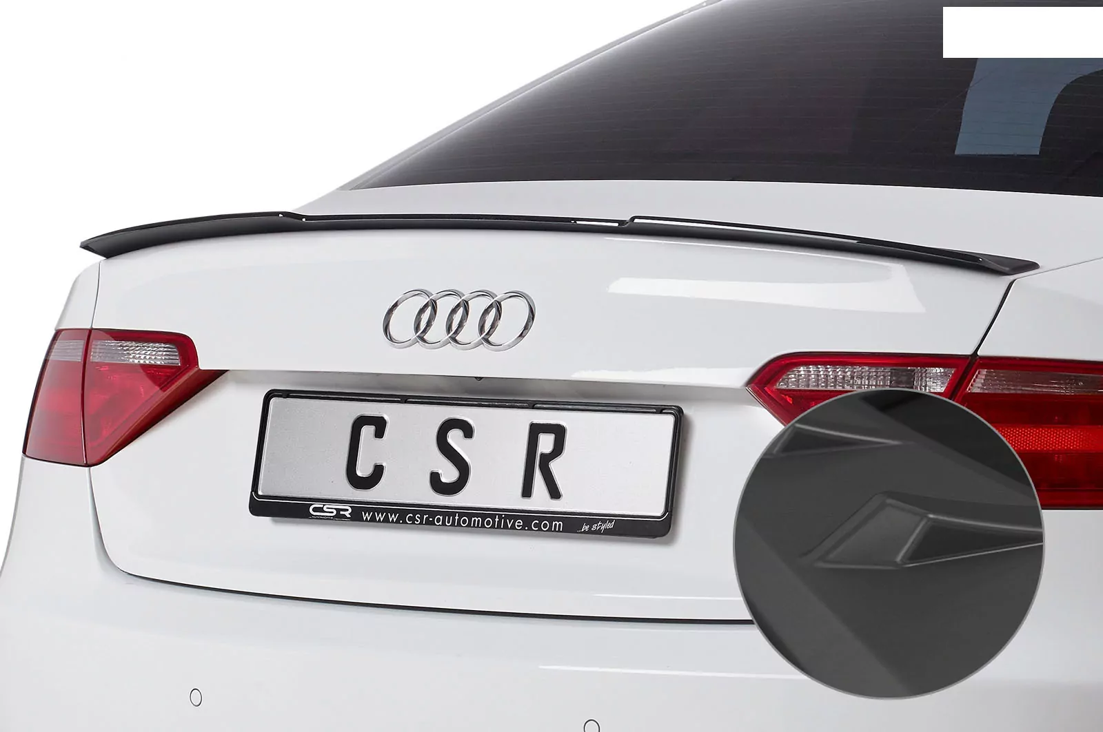 Heckflügel mit ABE für Audi A5 8T Coupé Lackierfreundlich (schwarz matt)