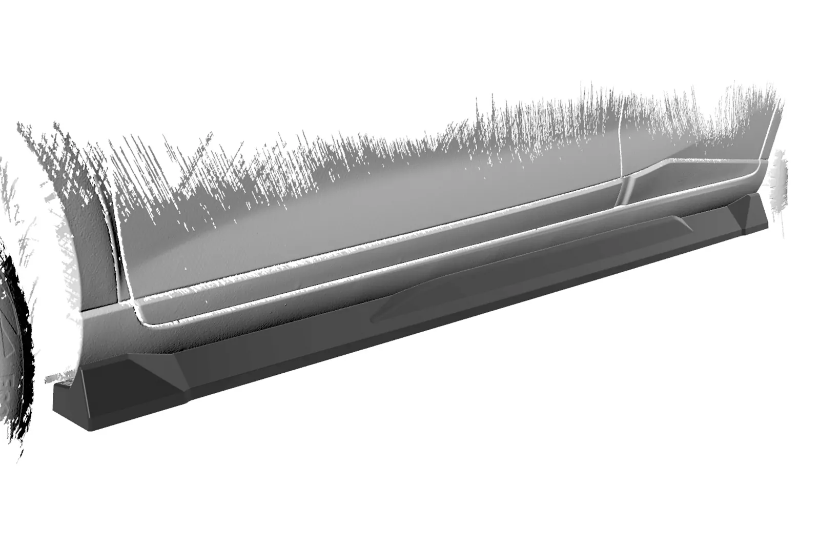 Seitenschweller für Hyundai Bayon SS540 Schwarz Strukturiert