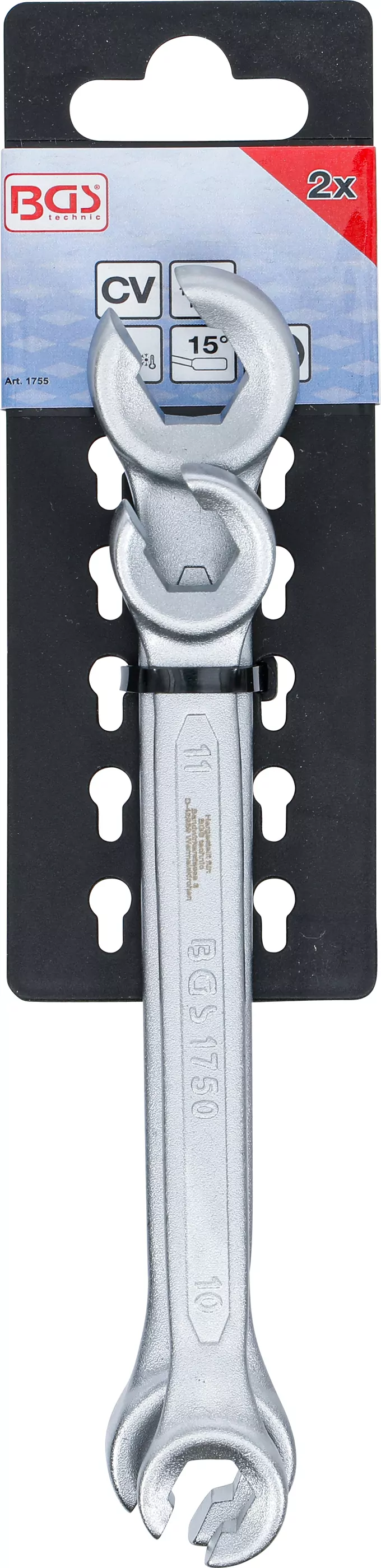 Offener Doppel-Ringschlüssel-Satz | SW 10 x 11 / 12 x 13 mm | 2-tlg.