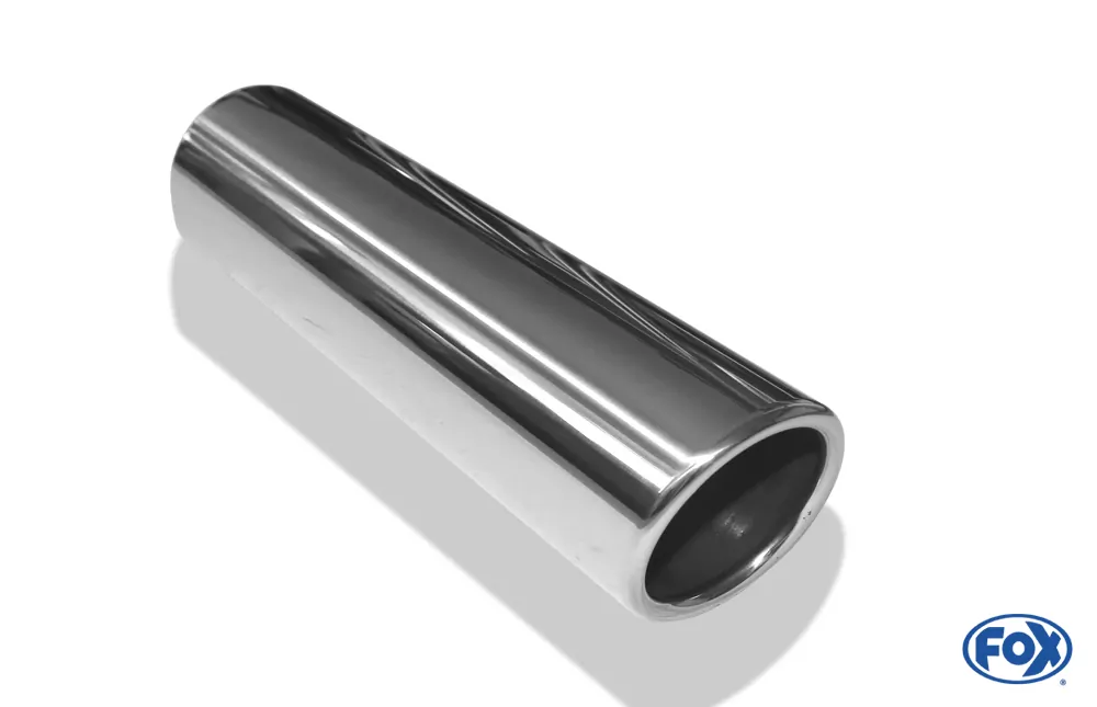 Anschweißendrohr Typ 16  Ø 76 mm / Länge: 300 mm  - rund / eingerollt / 15° abgeschrägt / ohne Absorber