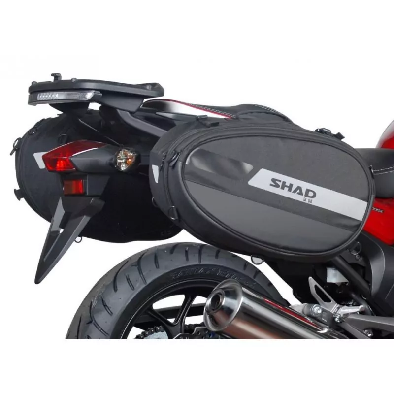 SHAD SL58 Großes PAAR Motorrad Seitentaschen / Koffer mit Reflektor