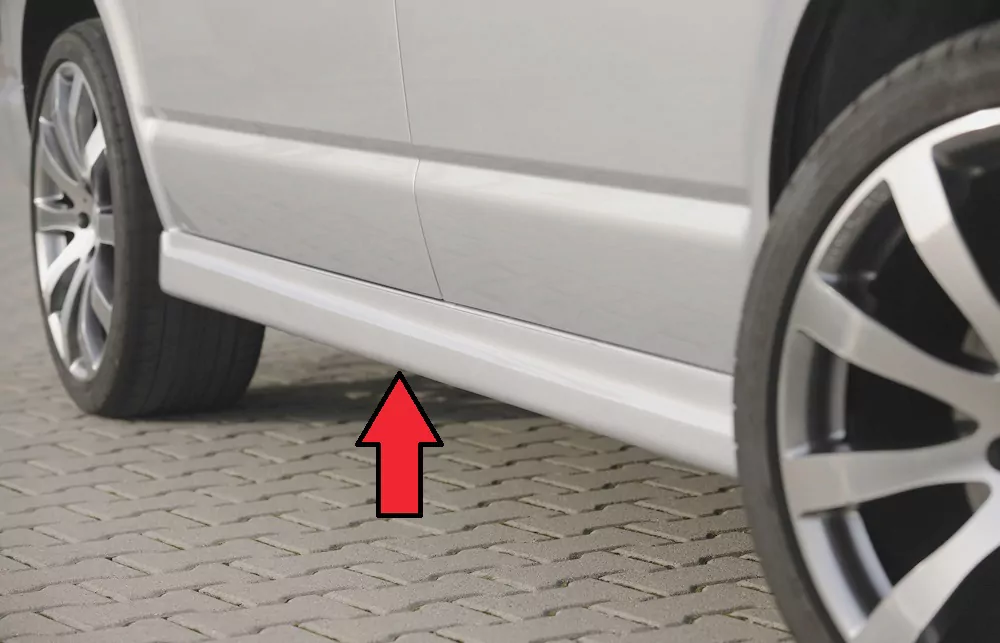 Rieger Seitenschweller für VW T5 Bus -  04.03-08.09 (bis Facelift) carbon optik