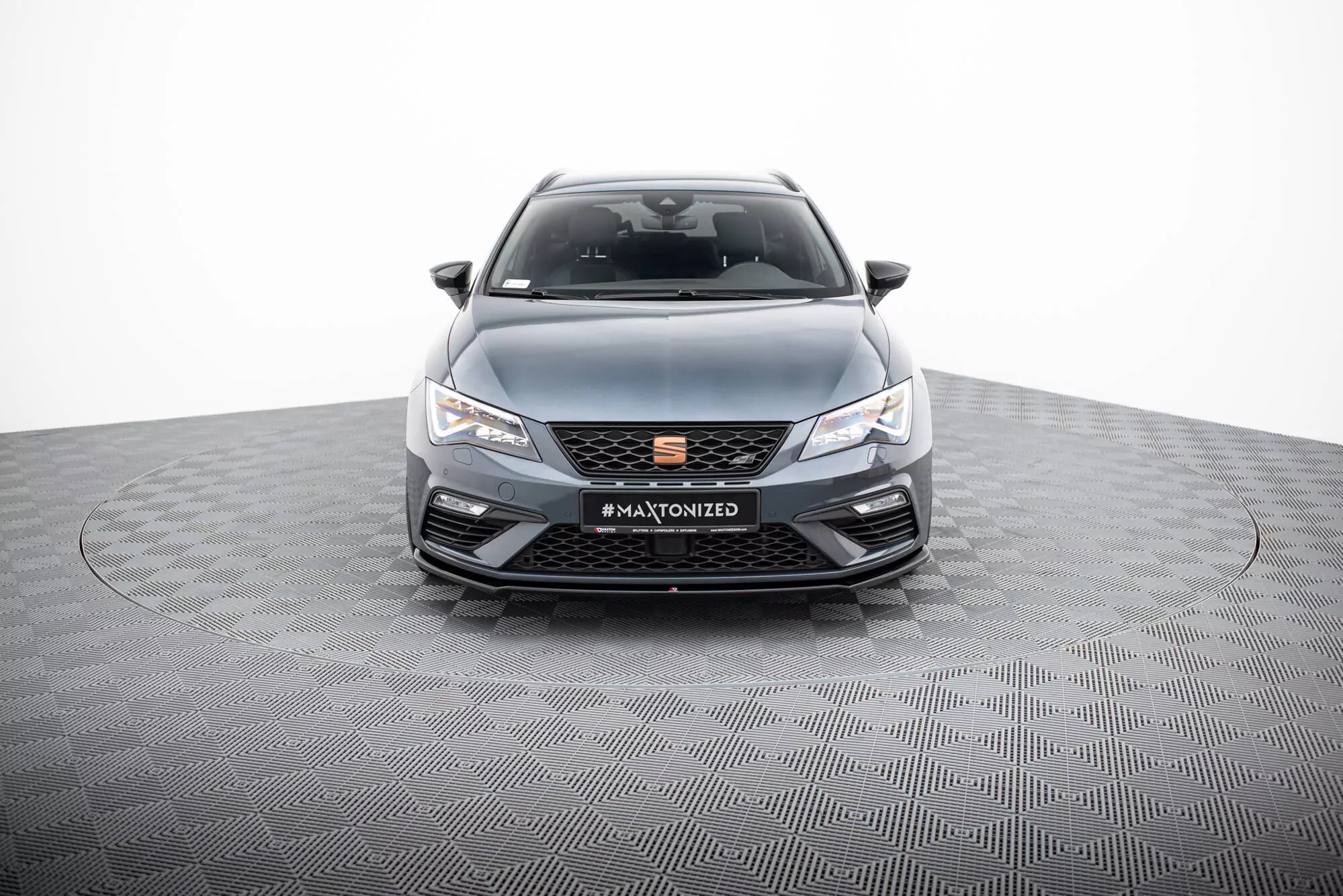 Front Ansatz Passend Für Passend Für V.4 Seat Leon Cupra / FR Mk3 FL Schwarz Hochglanz Schwarz Hochglanz